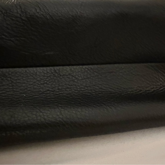 J. Crew Black Leather Tote with Strap Like New! Shoulder or Tote - Picture 8 of 10